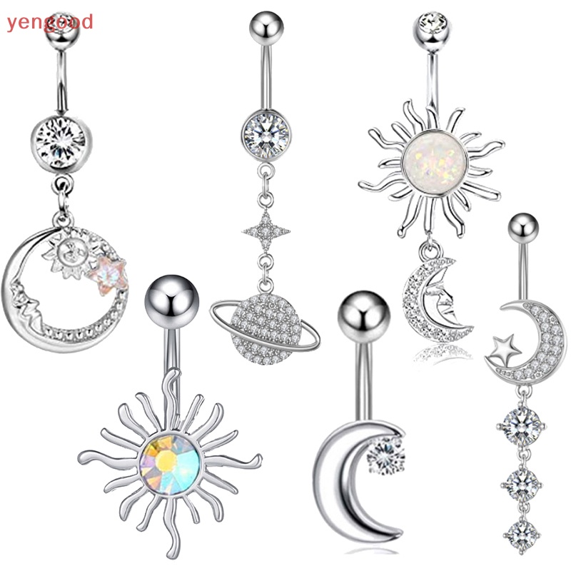 Khuyên Rốn Hình Hành Tinh Đính Đá Zircon Thời Trang Cho Nữ