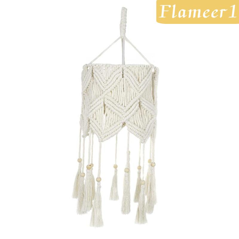 [flameer1] Chụp Đèn Trần Macrame Cho Phòng Khách Nhà Ở
