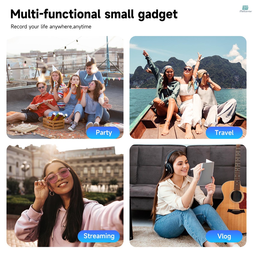 TELESIN TE-TPR-009 Tripod Stand Foldable Pole 360° Rotatable Selfie Stick Multi-Mount Tripod 3-Way Adjustable Handler Grip Mutifunctional Camera Stick Compatible with 11/10/9