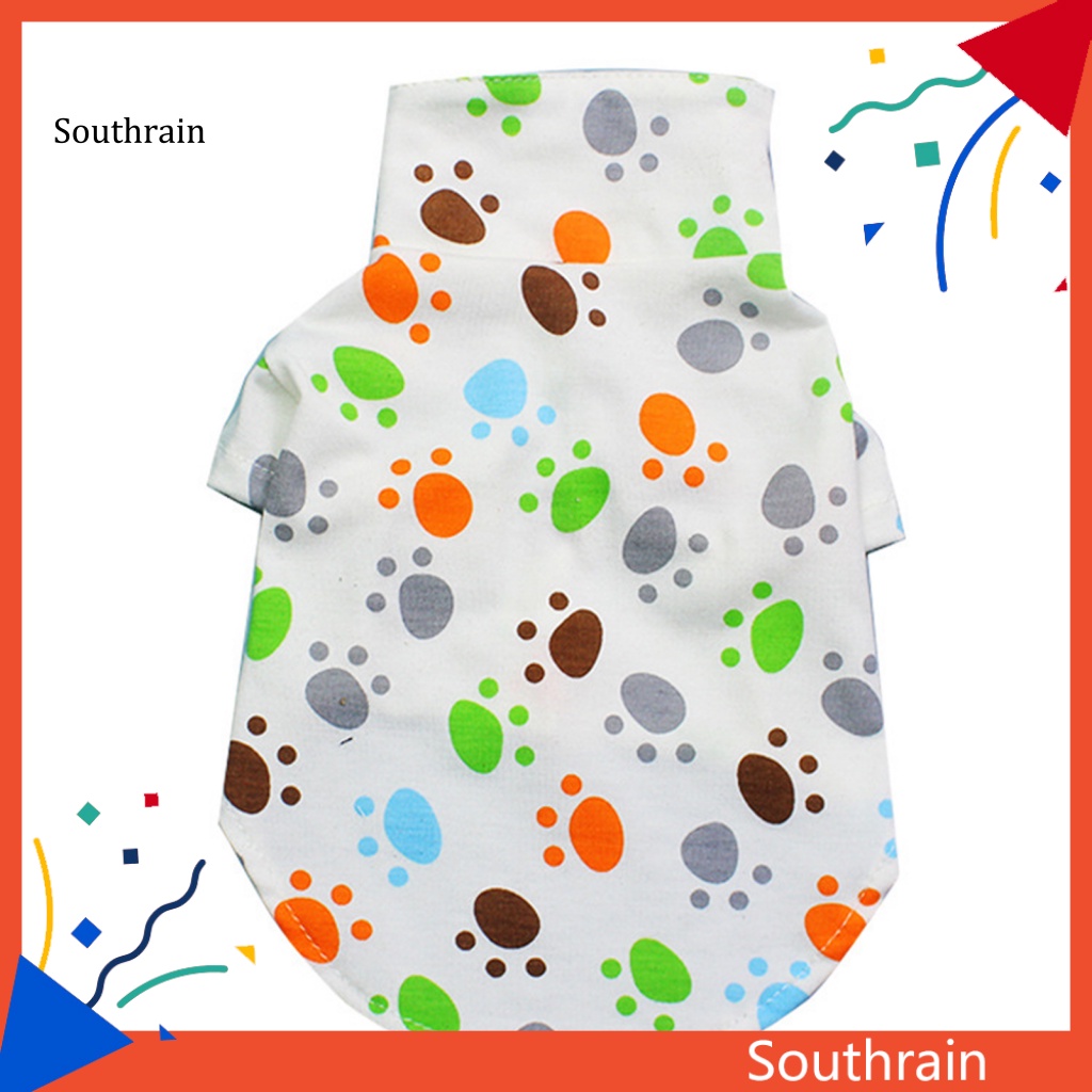 Áo Thun Cotton Cổ Bẻ In Họa Tiết Hoạt Hình Dành Cho Cún Cưng