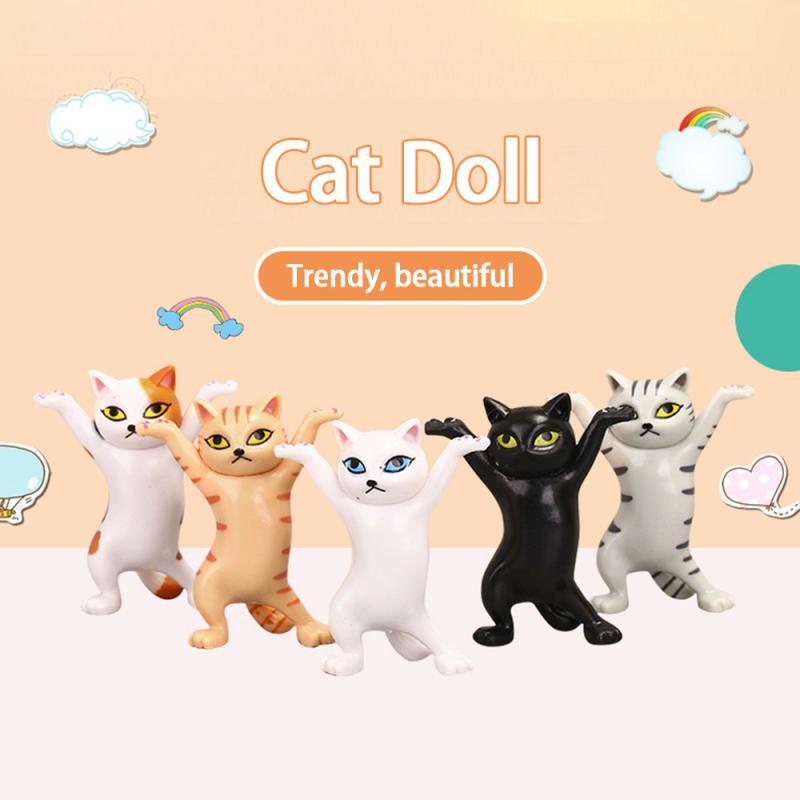 Bộ 5 Giá Đỡ Bút Hình Mèo Mini Dễ Thương Trang Trí Nhà Cửa / Văn Phòng