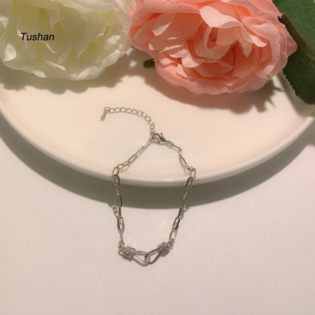 Vòng Đeo Tay Chuỗi Xích Có Thể Điều Chỉnh Phong Cách Hàn Quốc Dành Cho Nữ