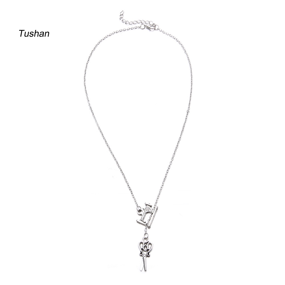 Vòng cổ Mặt Hình Máy May Và Cây Kéo Thời Trang