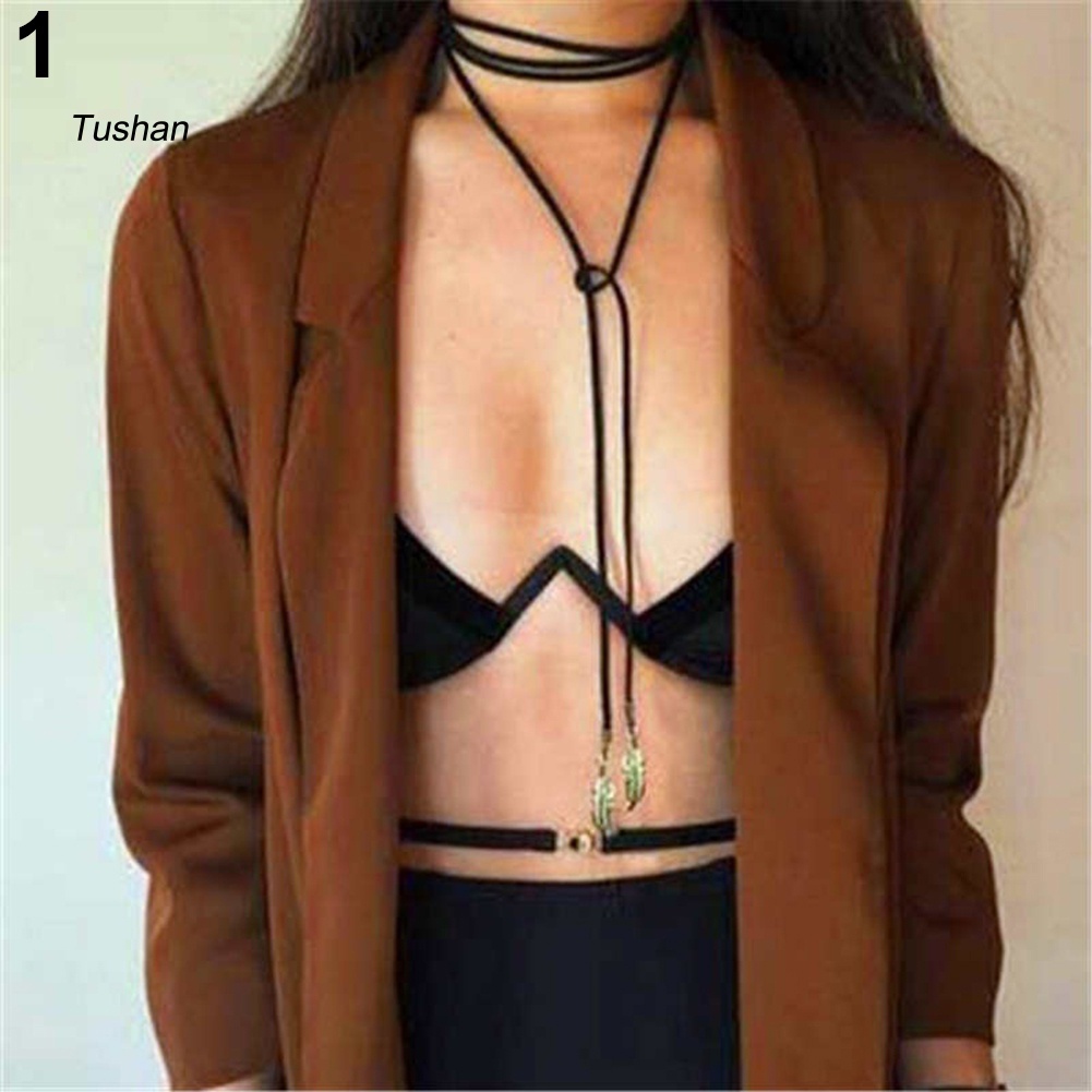 Vòng Cổ Choker Dây Nhung Đính Lông Vũ Thời Trang