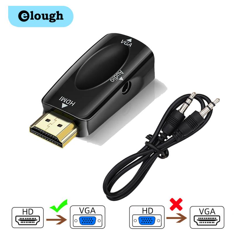 Bộ ChuyểN ĐổI Âm Thanh HDMI Sang VGA 3.5mm HD 1080P Cho PC / MáY TíNh BảNg