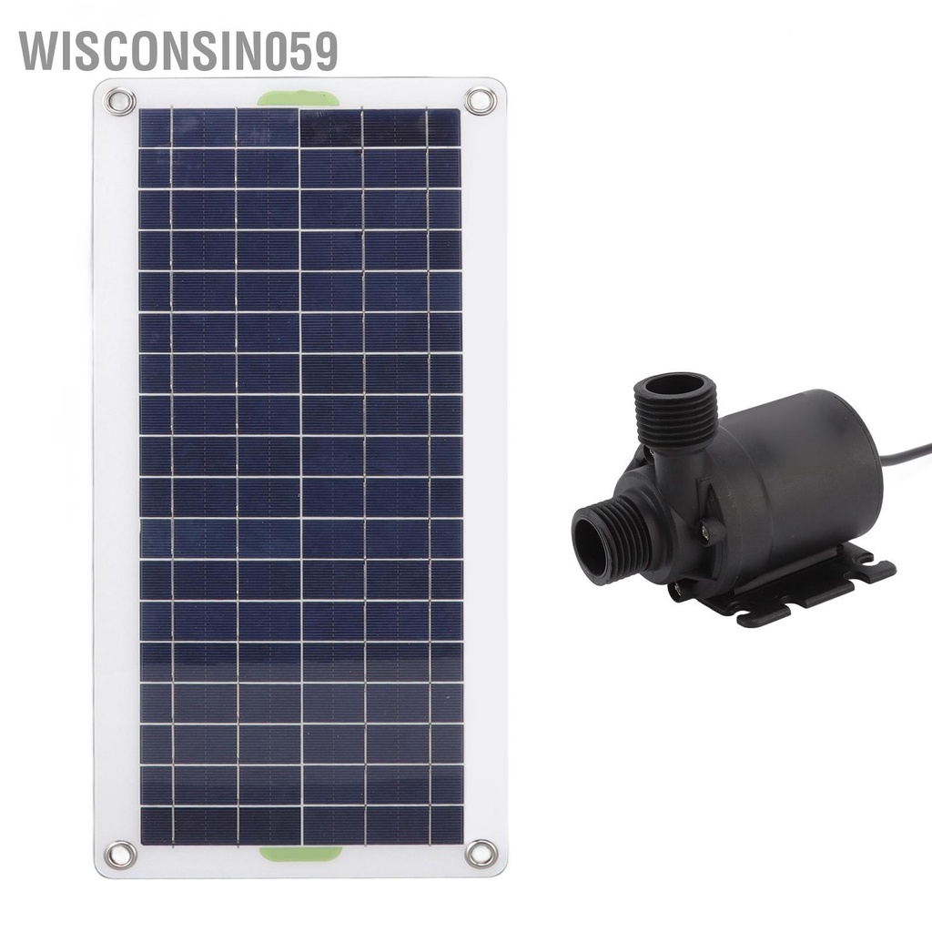 Wisconsin059 Bộ Máy Bơm Nước Năng Lượng Mặt Trời 30W Polysilicon Tấm Pin Cho Chạy Bằng Ao Thủy Canh Vườn