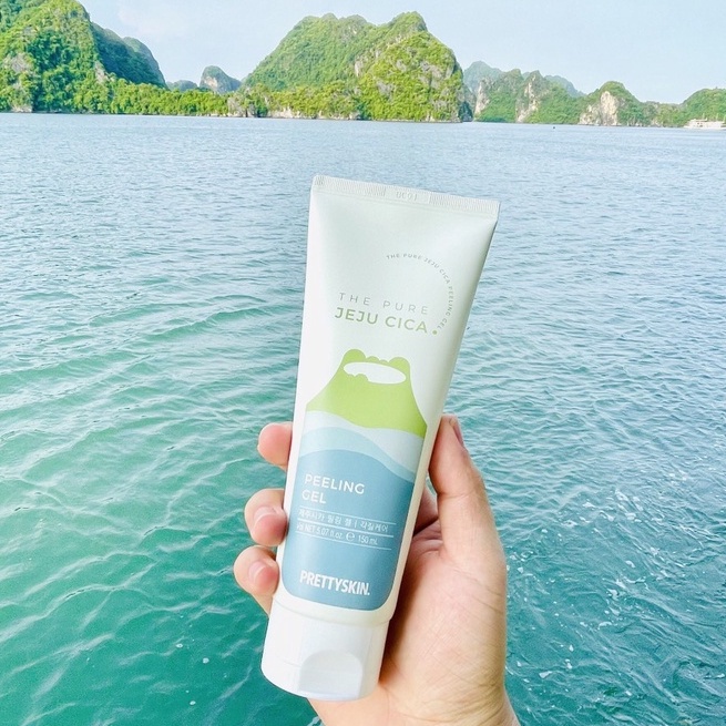 Tẩy tế bào chết rau má Pretty Skin The Pure Jeju Cica Peeling Gel 150ml