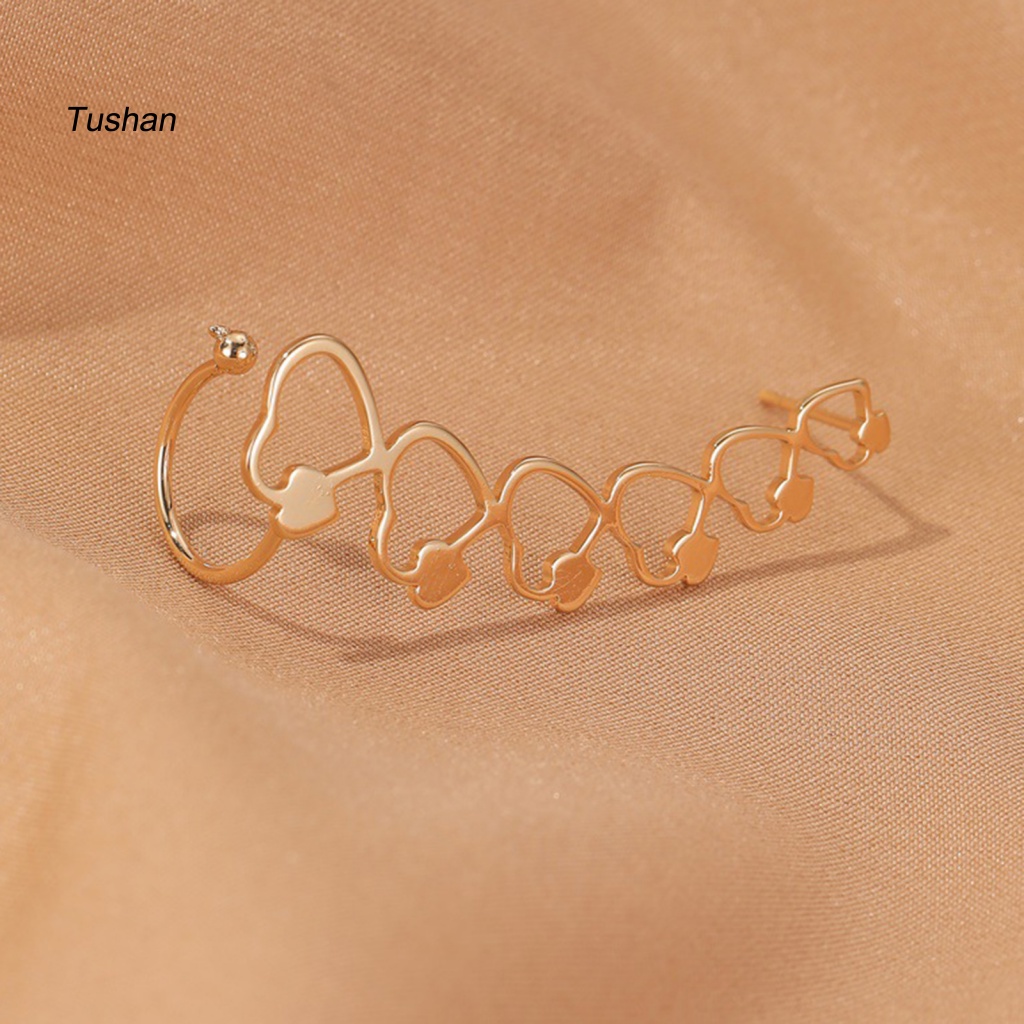 1 Khuyên Kẹp Vành Tai Mạ Điện Hình Ngôi Sao Đơn Giản Cho Đám Cưới