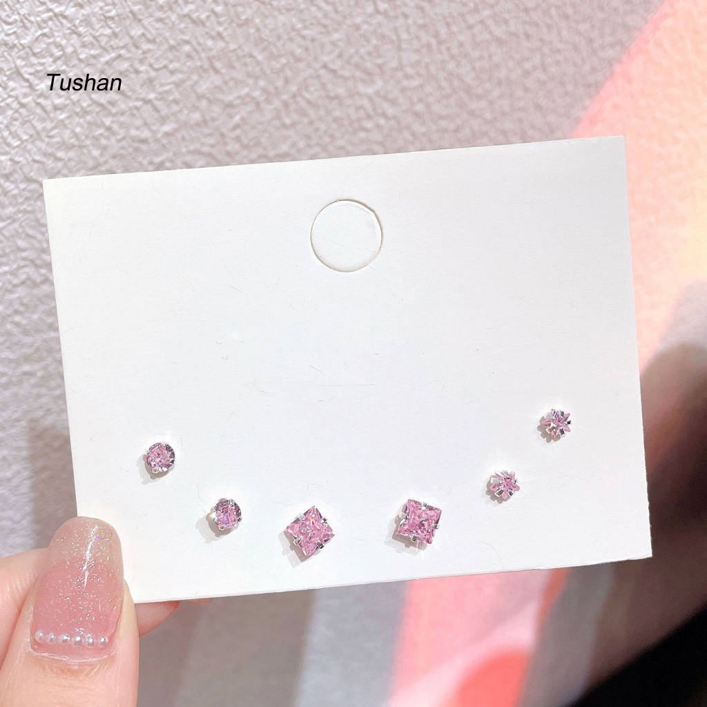 Set 3 Đôi Khuyên Tai Đính Đá Thời Trang Dành Cho Nữ