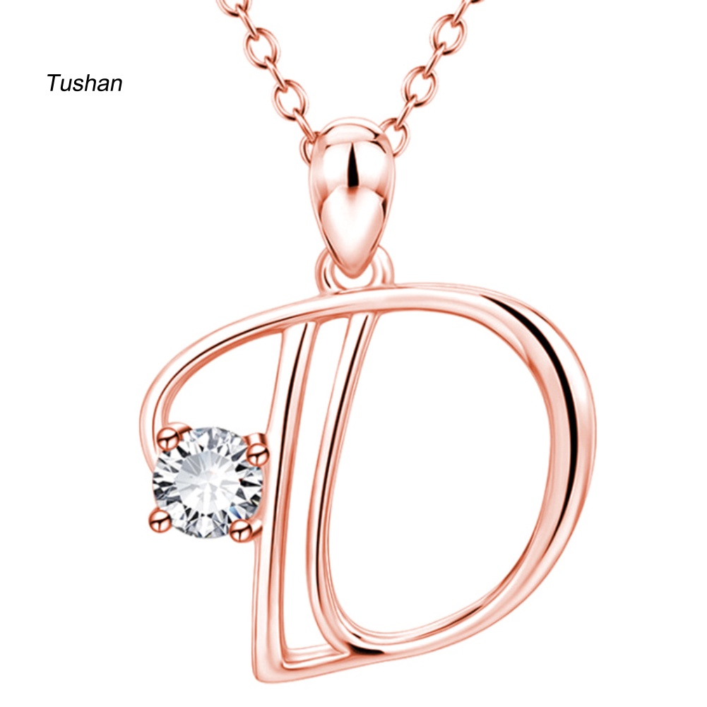 Vòng cổ Mặt Chữ Cái Đính Đá Zircon Thời Trang Cho Nữ