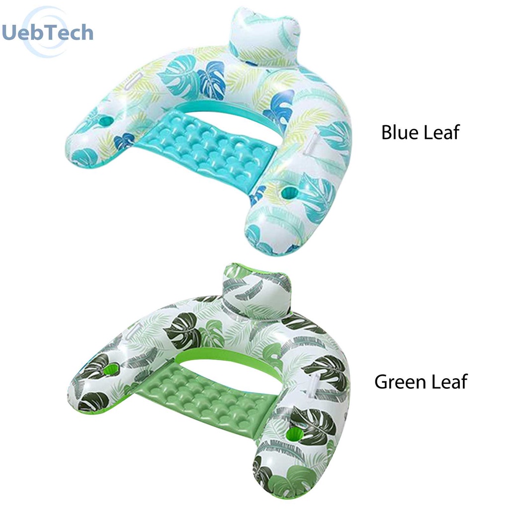 Ghế Phao Bơi Bơm Hơi Bằng PVC Kèm Giá Đỡ Cốc Tiện Dụng Cho Bể bơi