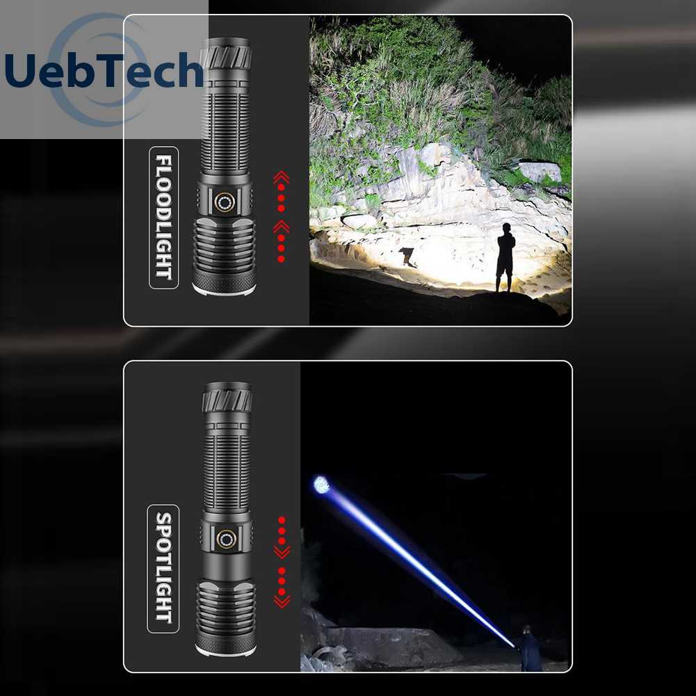 Đèn Pin 30W IPX4 Chống Thấm Nước IPX4 800LM Sạc USB Loại C