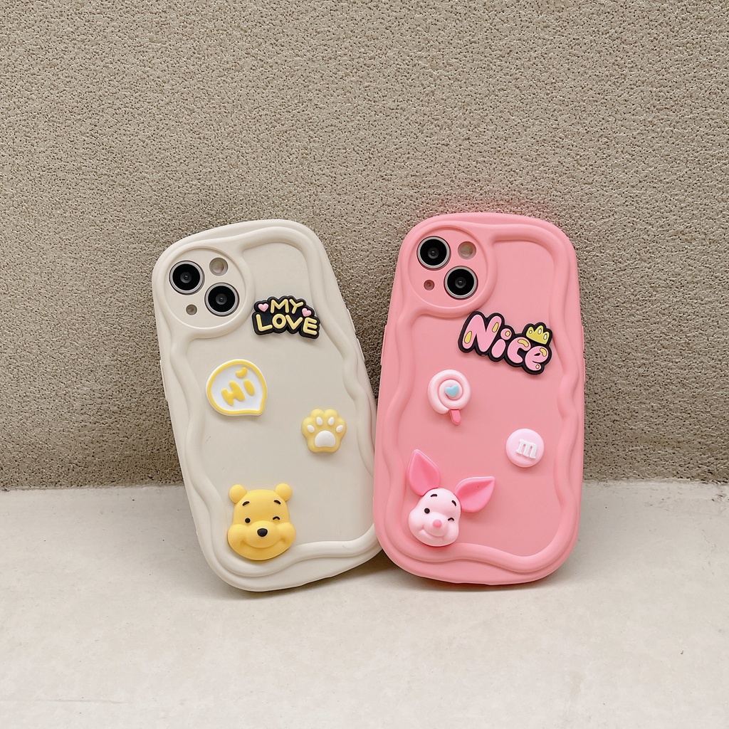 Ốp Điện Thoại Viền Lượn Sóng Họa Tiết Chú Heo Dễ Thương Chống Sốc Cho iPhone 14 14PRO max 13 12PRO max 13pro max 11 2023