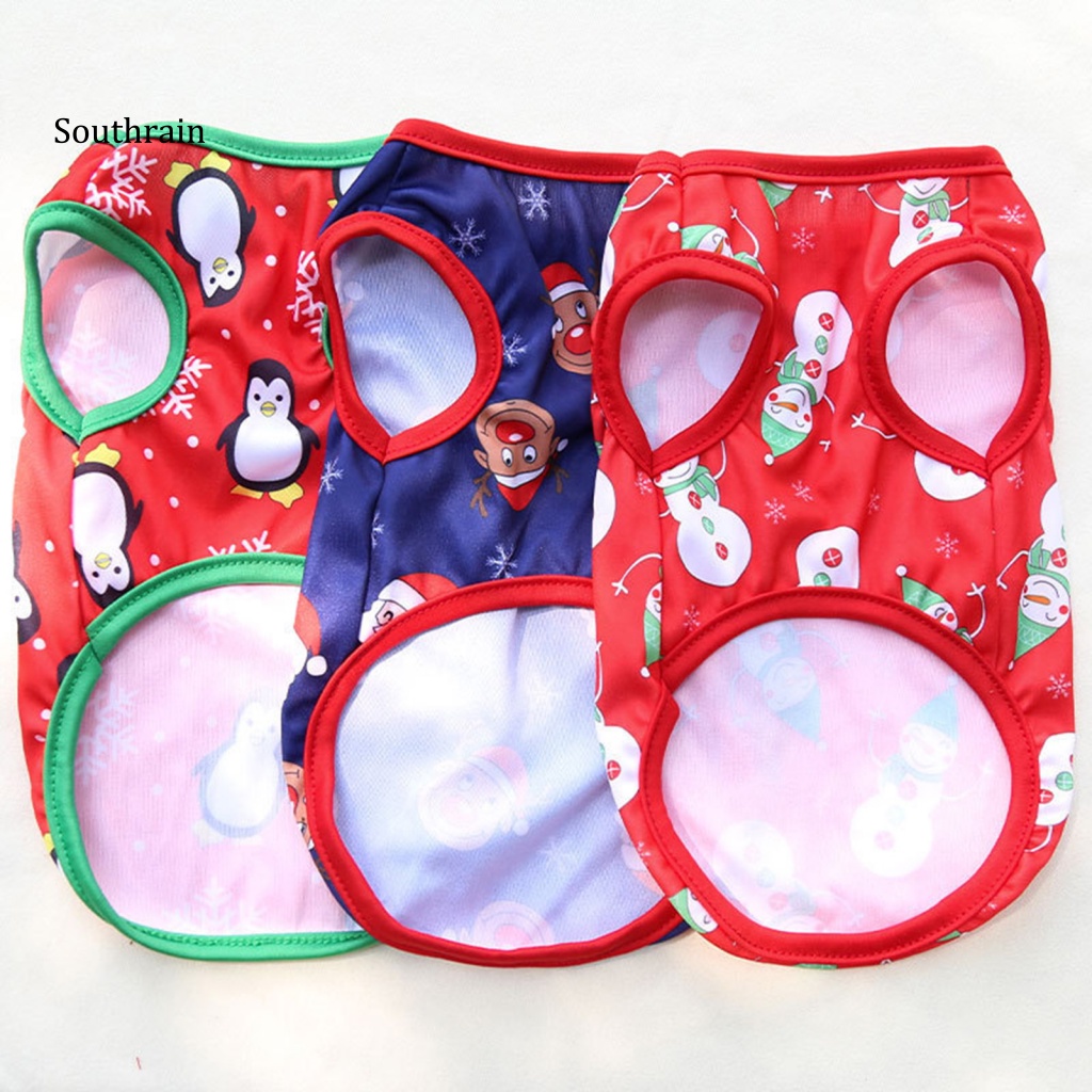 Áo Vest Hóa Trang In Họa Tiết Giáng Sinh Thân Thiện Với Da Cho Cún Cưng