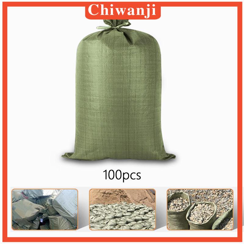 [Chiwanji] 100 Túi Cát Dệt Sử Dụng Cho Lối Đi Biển Giao Thông