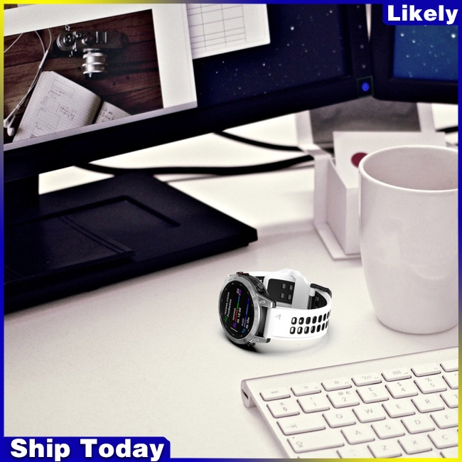 Dây Đeo Silicon Hai Màu Thay Thế Cho Đồng Hồ Garmin Enduro2 / Tactix7 26mm