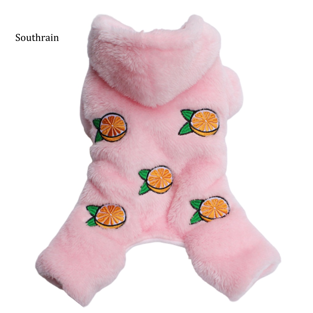 Bộ Đồ Ngủ Liền Thân Bằng Lông Cừu San Hô Siêu Mềm In Họa Tiết Tinh Tế Thời Trang Mùa Đông Cho Cún Cưng
