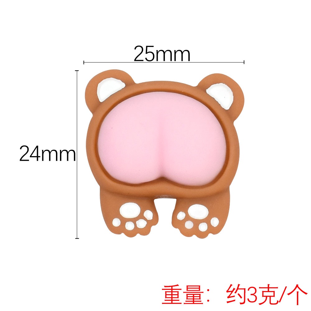 Set 10 Phụ Kiện Hoạt Hình Trang Trí Ốp Điện Thoại Hình Mông Động Vật Dễ Thương