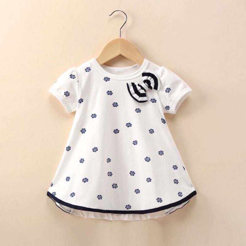 Áo Thun Cotton Tay Ngắn Cổ Tròn In Hình Dễ Thương Phong Cách Hàn Quốc Thời Trang Mùa Hè Cho Bé Gái FYQ4