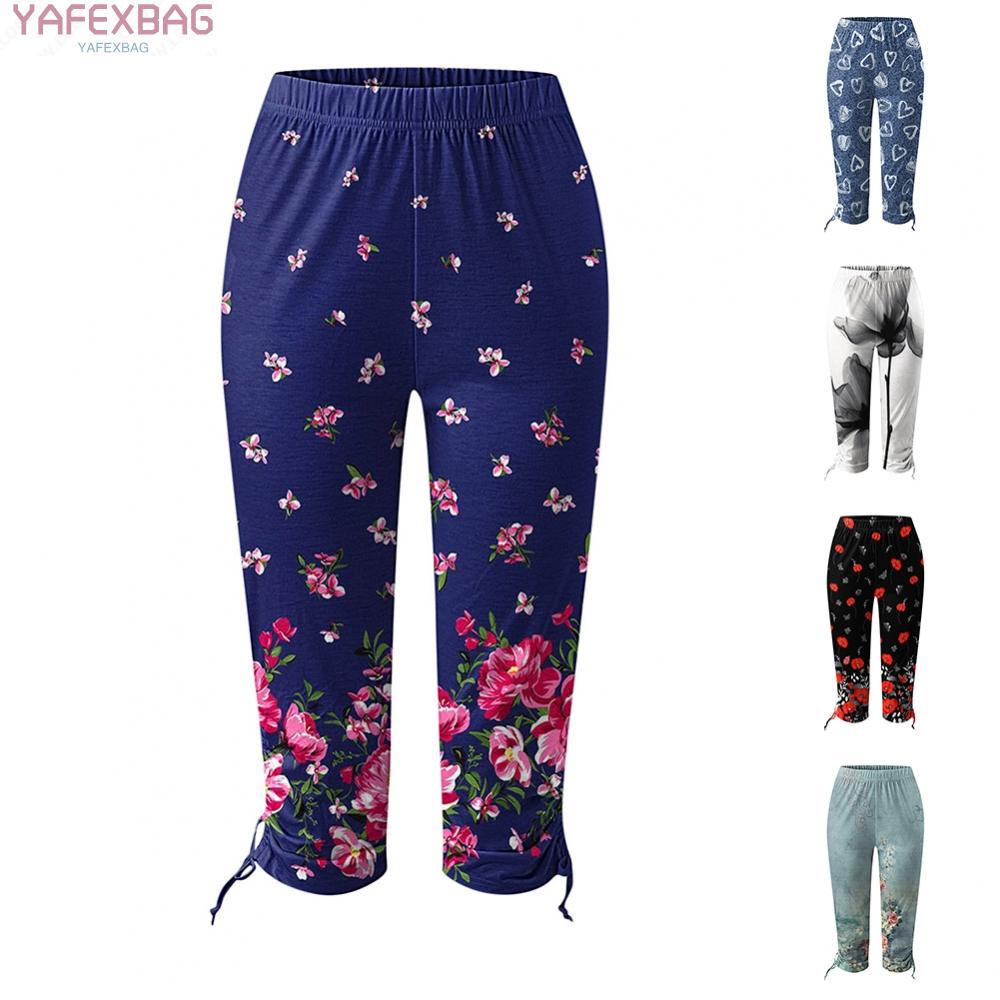 Quần Legging Lửng In Hoa Thời Trang Cho Nữ