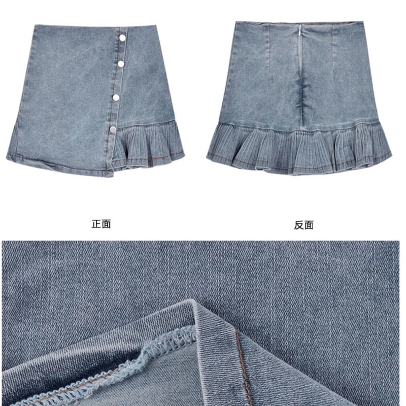 Chân váy jean Đuôi Cá Chống Trượt Thời Trang Mùa Hè Dành Cho Nữ