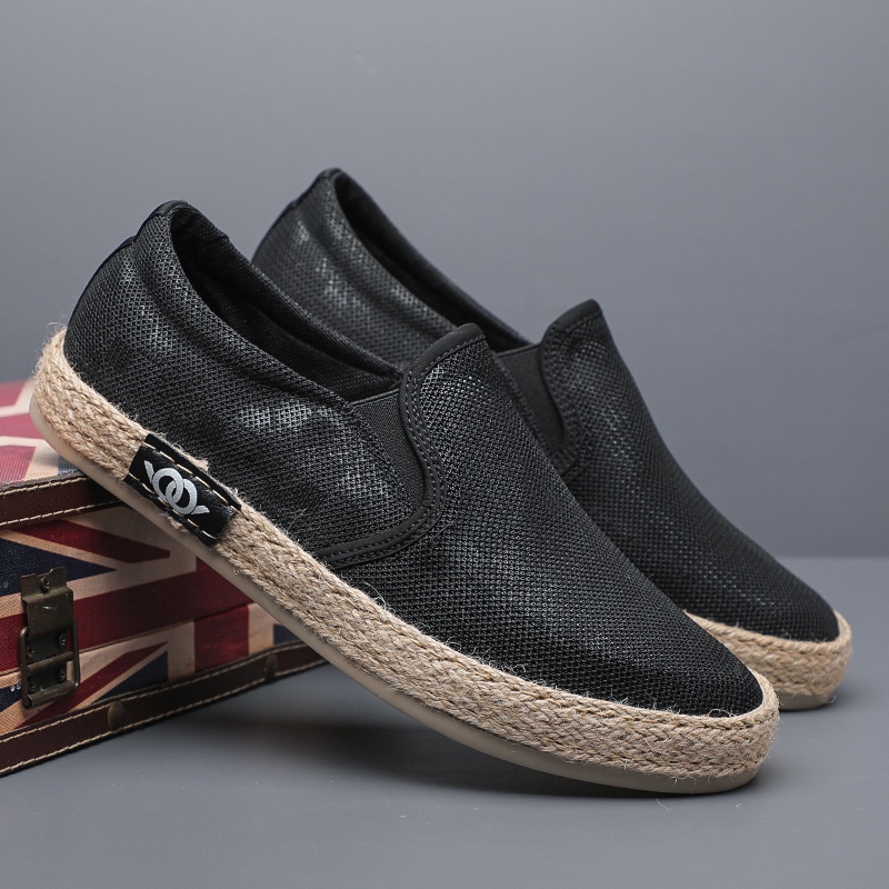 Slip on - Giày lười vải nam thương hiệu Baoda - Chất liệu vải lưới thoáng khí đế cao su mềm êm chống trơn - Mã SP 23053