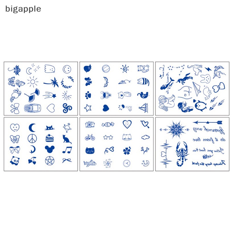 Set 6 Tấm Hình Xăm Dán Tạm Thời Chống Thấm Nước Họa Tiết Trái Cây Dễ Thương Dành Cho Các Bé