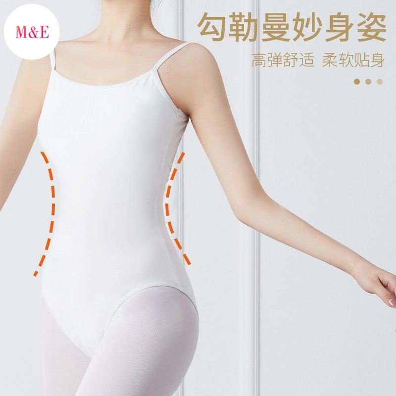 Bộ Áo Liền Quần Hai Dây Tập Múa Ba Lê / Yoga / Nhảy Múa Hình Mũi Tên Đơn Giản Cho Nữ