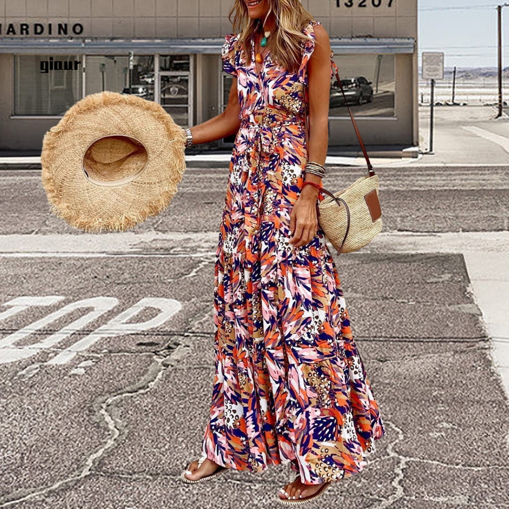 Đầm Maxi Thắt Eo Thời Trang Mùa Hè