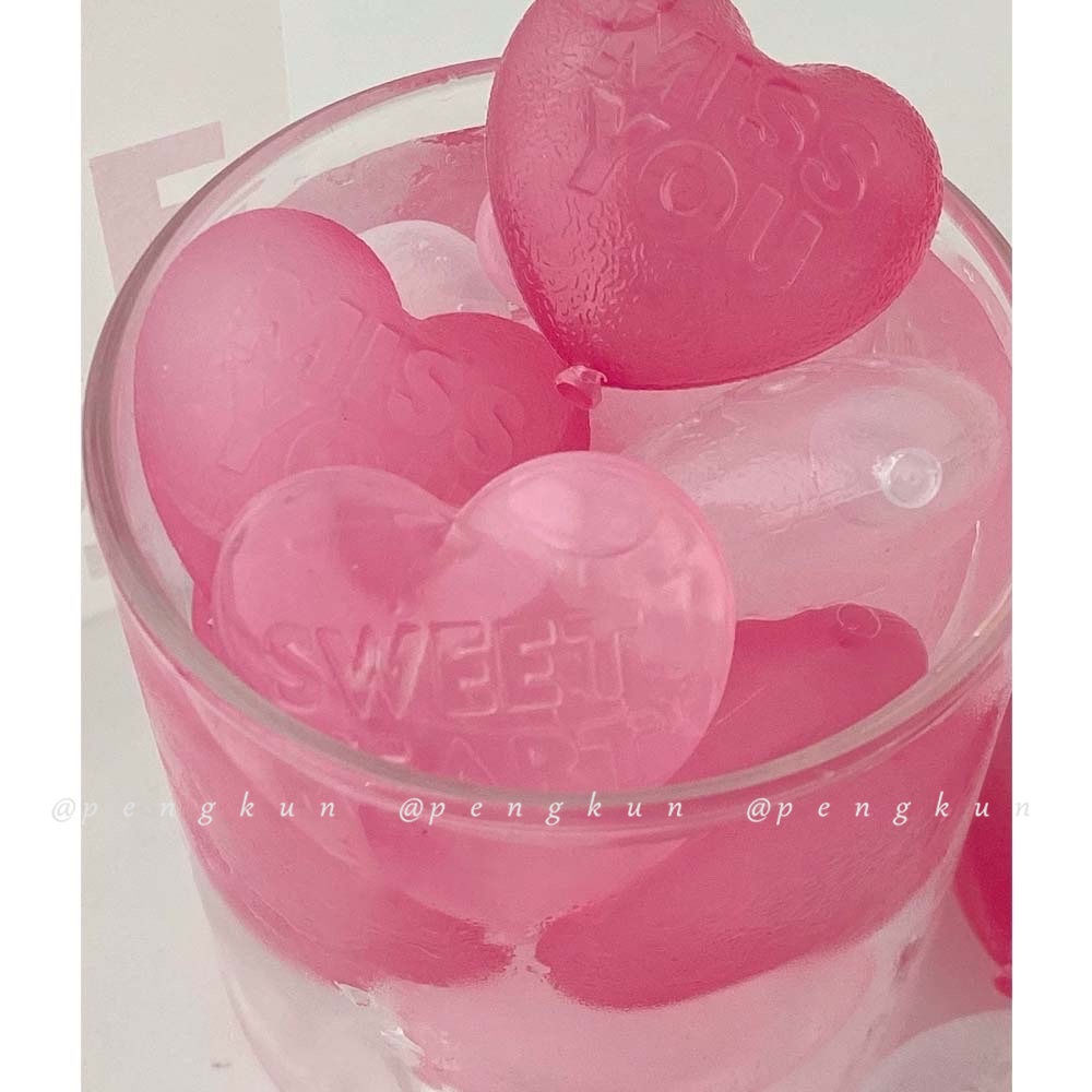 Đá Viên Khối băng Tạo Hình Trái Tim Không Tan Chảy Có Thể Tái Sử Dụng 15pcs