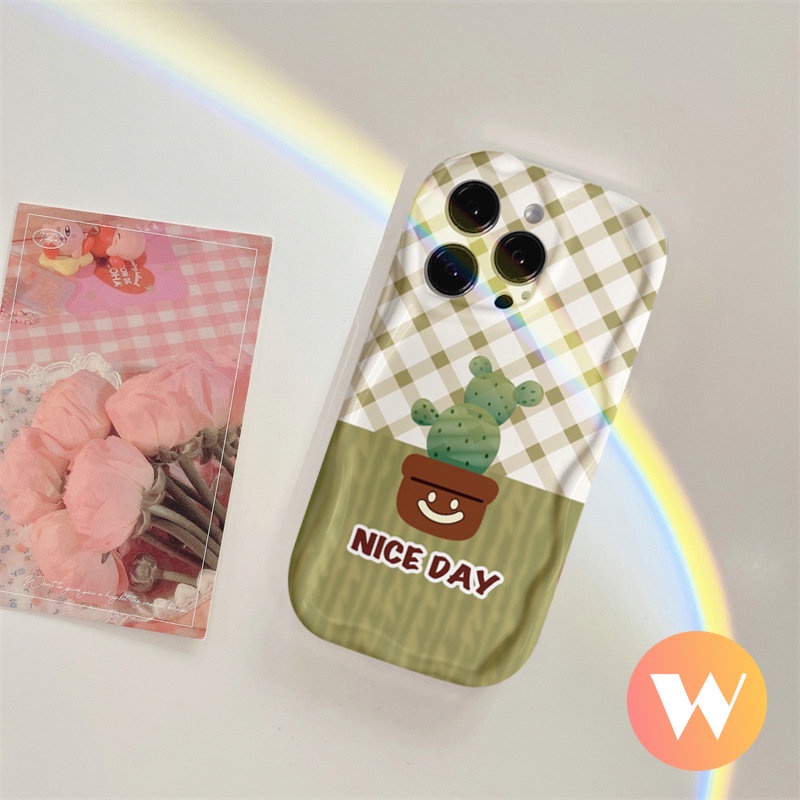 Ốp Điện Thoại Tpu Mềm Họa Tiết Cây Xương Rồng 3D Viền Cong Cho IPhone 11 14 13 12 Pro Max 11 XR 6 6s 7 8 Plus X XS Max SE 2020
