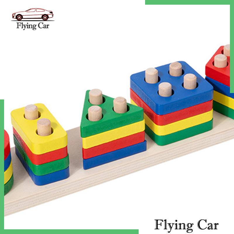 Đồ Chơi Khối Gỗ Phân Loại Nhiều Màu Sắc Dành Cho Trẻ Mẫu Giáo [Lzdjfmy2]