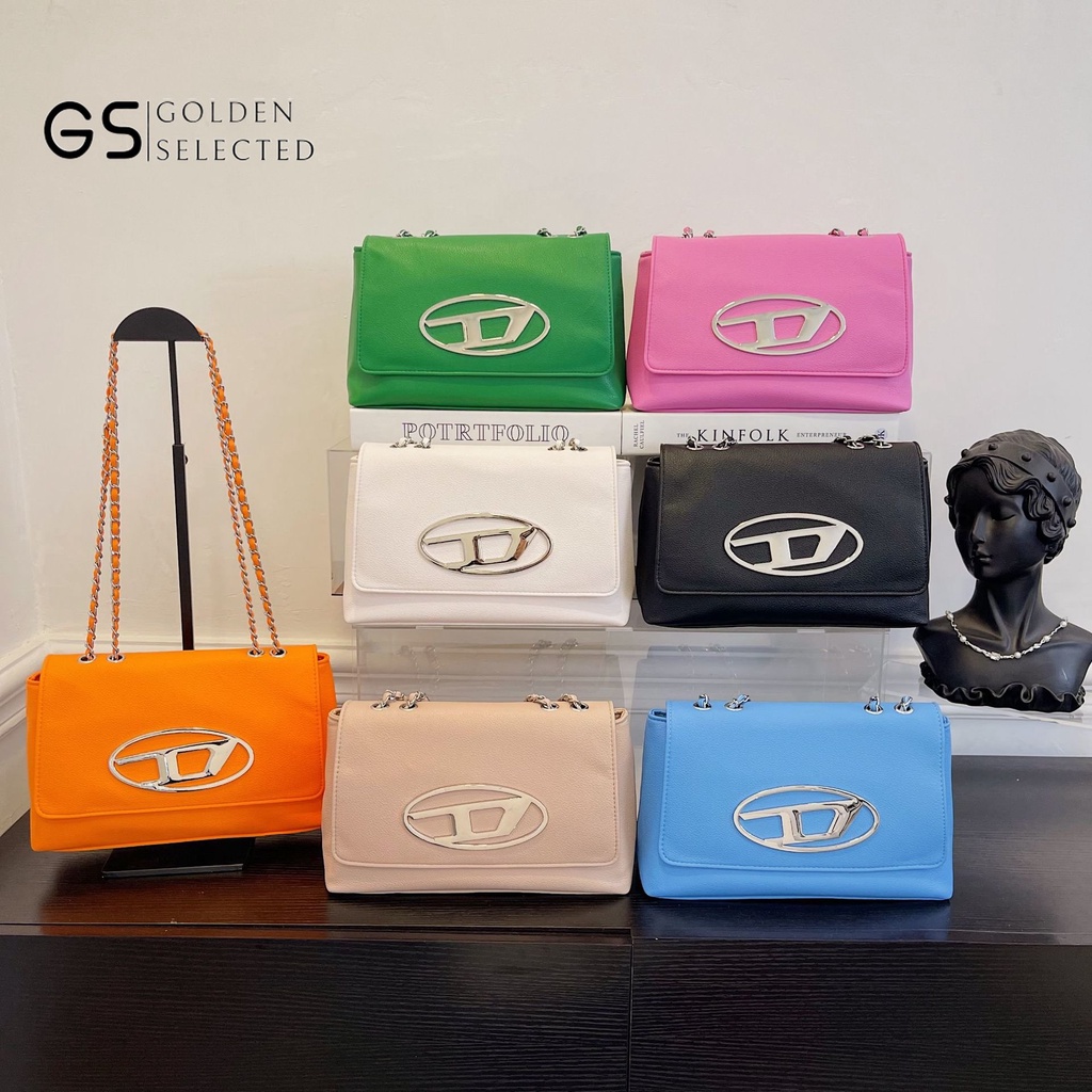 Túi Xách Đeo Vai Cỡ Lớn Phối Dây Xích Thiết Kế Mới Cao Cấp Thời Trang