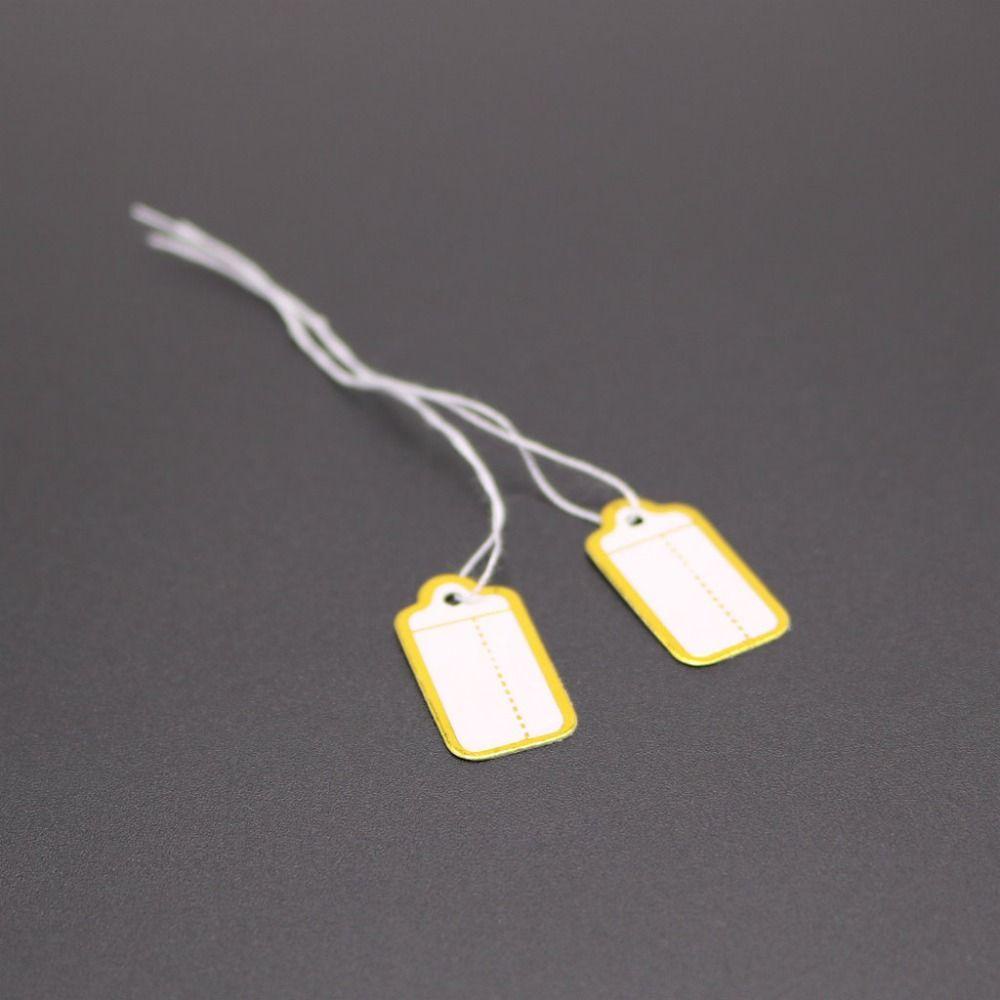 Set 100 Thẻ Giấy Hình Chữ Nhật / Tròn / Chữ Nhật Treo Trang Sức