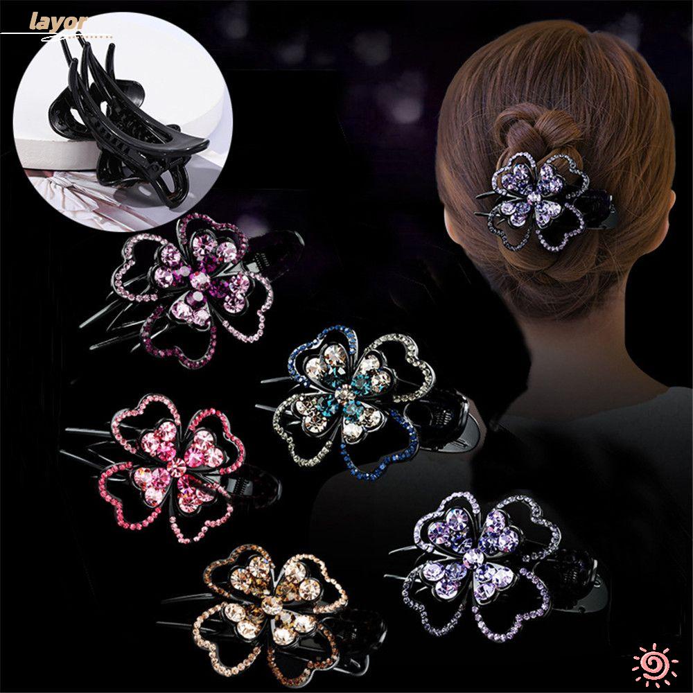 Kẹp Tóc Đuôi Bồ Câu Đính Hạt Lấp Lánh