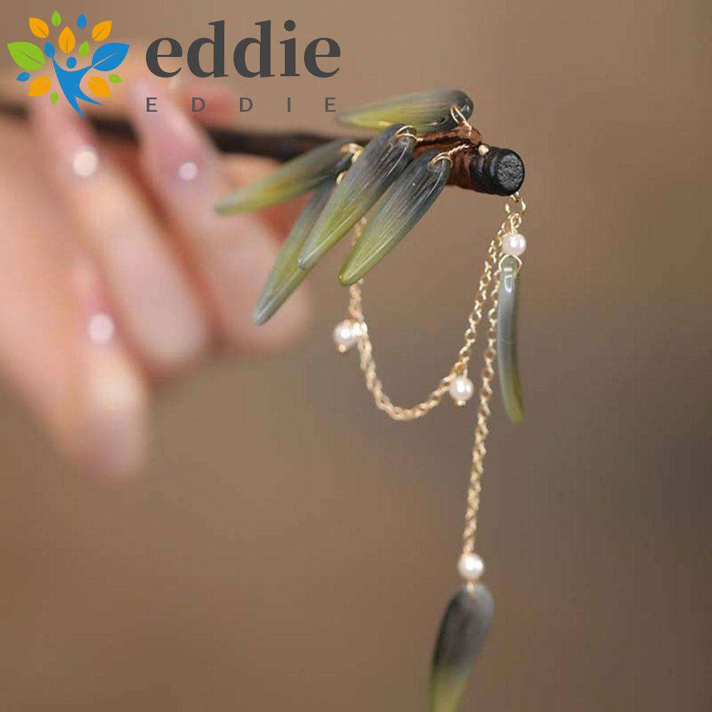 Trâm Cài Tóc Hình Lá 26Eddie Phối Tua Rua Phong Cách Trung Hoa Cổ Điển Cho Nữ