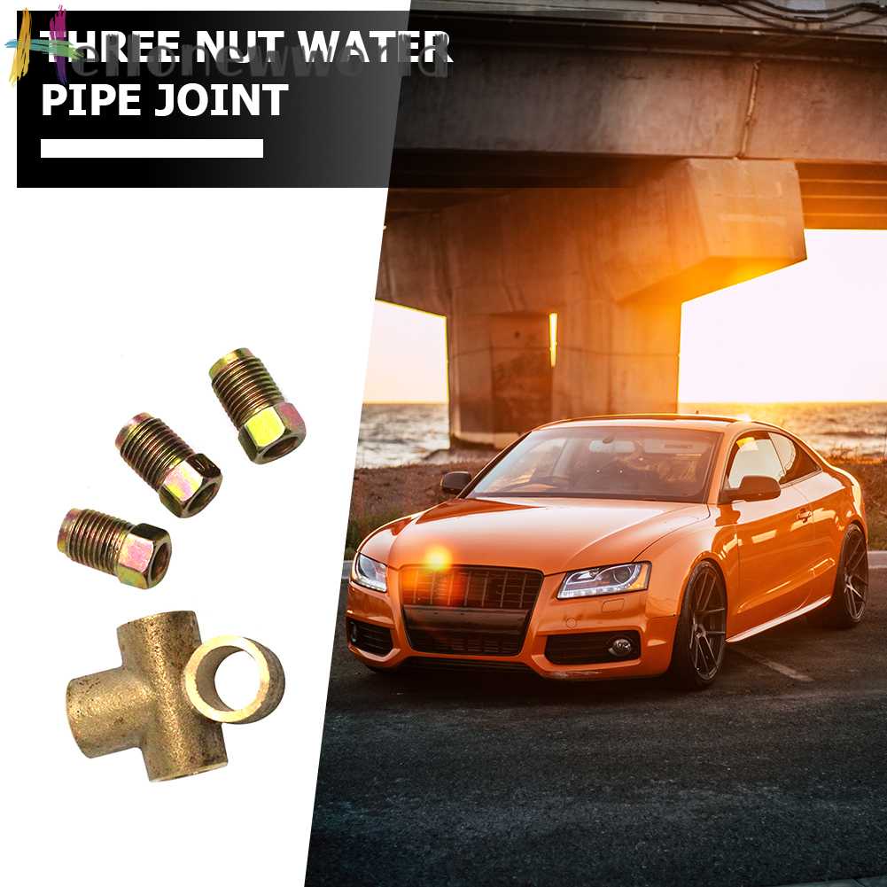 Phanh 3 Chiều T M10 Union + 3 Đai Ốc Cho Ống Phanh 3 / 16 inch