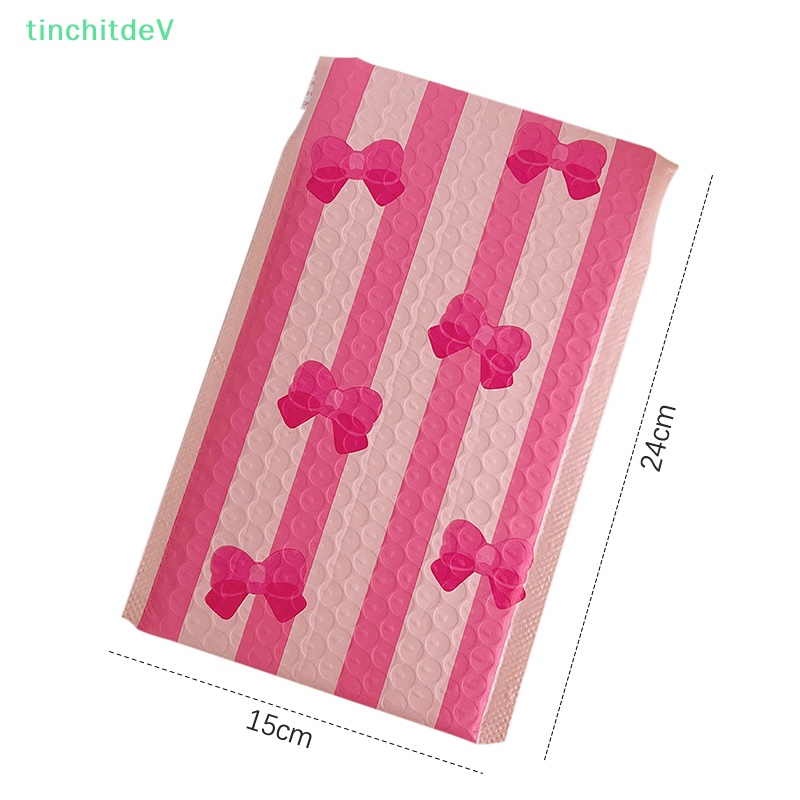 [TinchitdeV] Set 5 Túi Bong Bóng PE Đóng Gói Quà Chống Thấm Nước Màu Hồng / Xanh Dương Có Đệm Tự Dính Dễ Thương [Mới]