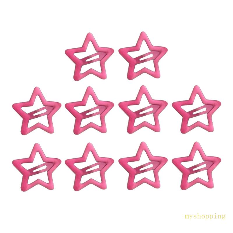 Ivy Bộ 10 Kẹp Tóc Ngôi Sao Năm Cánh Bằng Kim Loại Quyến Rũ Dễ Thương Phong Cách Ins Y2k