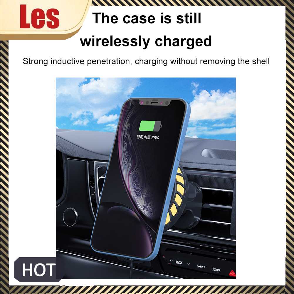 Giá Đỡ Điện Thoại Gắn Lỗ Thông Gió Xe Hơi 15W RGB Cho lphone 14 13 12 Pro Max