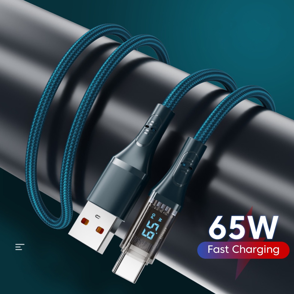 Dây Cáp Sạc Nhanh 65W PD USB Chuyên Dụng Cho iP 14 13 12 11 Pro Max X Ipad Digital Display 1.2M