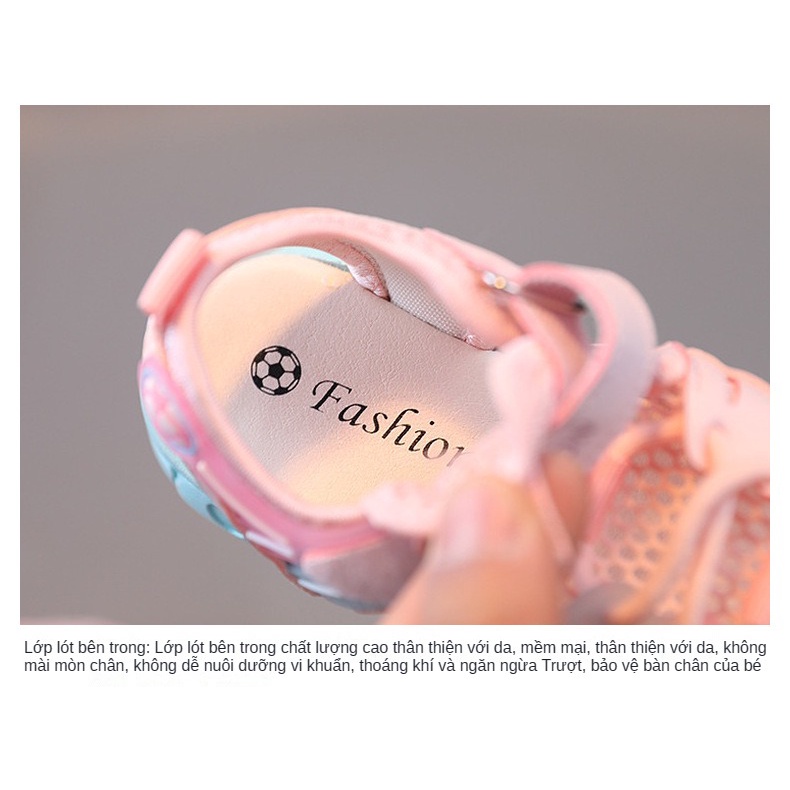 Giày Sandal Thể Thao Phối Lưới Thoáng Khí Thời Trang Mùa Hè 2023 Phong Cách Mới Cho Bé