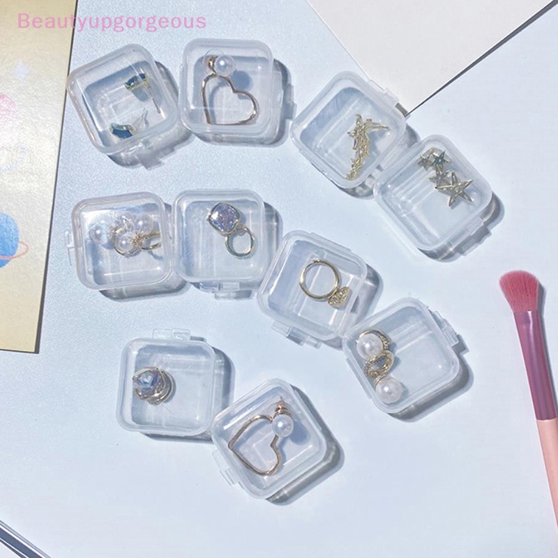 Hộp Đựng Trang Sức Trong Suốt Hình Vuông 10 Ngăn Chống Oxy Hóa Tiện Dụng