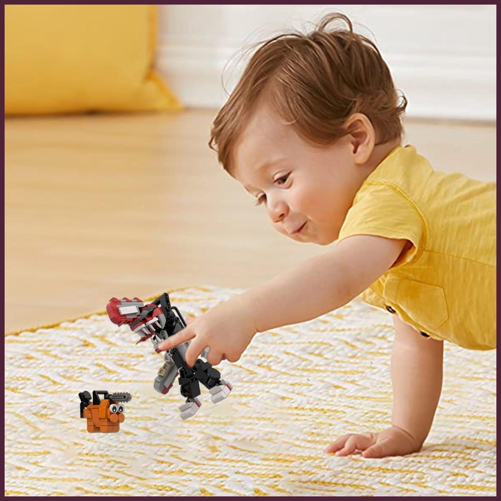 Đồ Chơi Lắp Ráp Mô Hình Máy Cưa Xích Pochita Mini Cho Trẻ Em