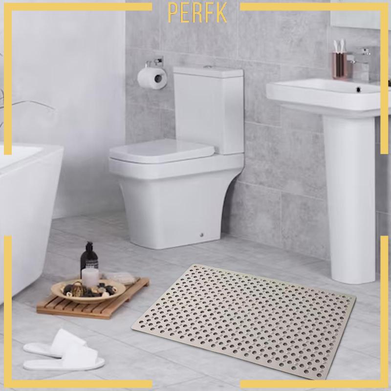 Thảm Lót Sàn Mềm Mại Có Lỗ Thoát Nước Tiện Dụng Cho Phòng Tắm