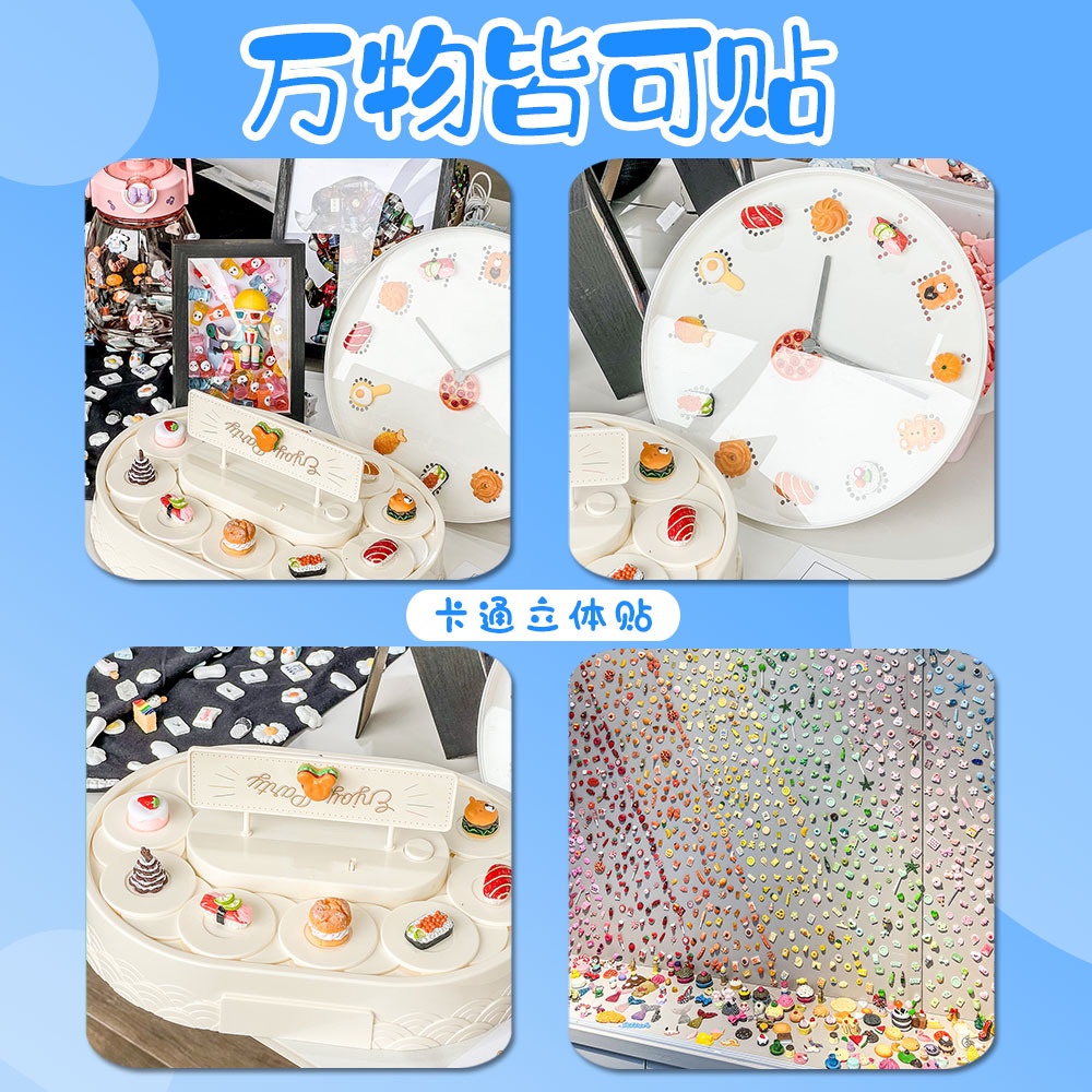 Hộp 30 Miếng Dán Trang Trí Điện Thoại / Kẹp Tóc Hình Bánh Gấu / Bông Hoa Bằng Nhựa Resin Dễ Thương DIY