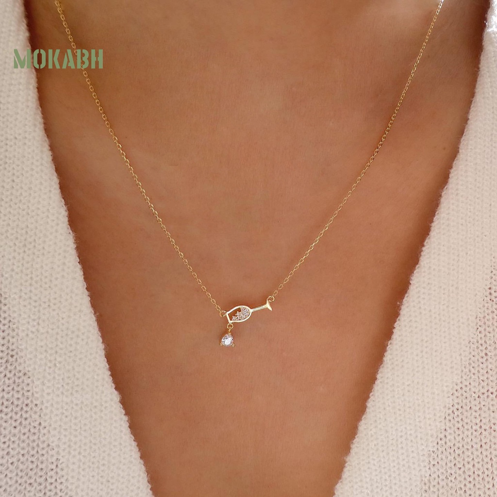 [Mới] Vòng cổ Hợp Kim Mặt Kính Bắt Mắt Tinh Tế Quyến Rũ Thanh Lịch Cho Nữ