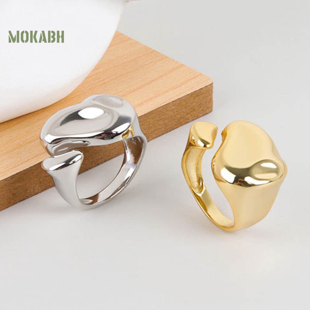 [Mới] Nhẫn Hở Mạ Điện Bóng Cao Không Gây Kích Ứng Trang Trí Quyến Rũ