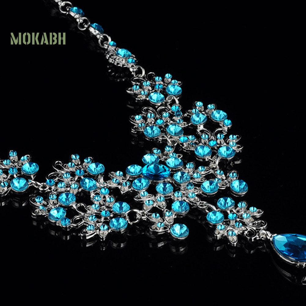 Bộ Vòng cổ + Bông Tai HìNh BướM ĐíNh Đá Xinh XắN