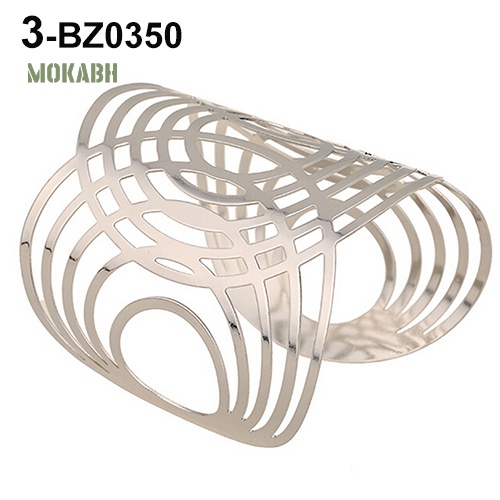 Vòng Đeo Tay Họa Tiết Hình Học Rỗng Màu Vàng / Bạc Phong Cách Punk Thời Trang Cho Nam Và Nữ